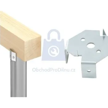 Zemní vrut Adaptér na zemní vrut pro naražení trámu 69 x 30 x 2,0, balení 1 ks