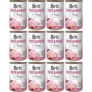 Krmivo pro psa BRIT Paté & Meat Puppy Chicken - mokré krmivo pro psy - 12x400g