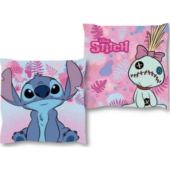 Dekorativní polštářek MLC • Oboustranný polštář Lilo & Stitch - motiv Stitch a Scrump - 38 x 38 cm