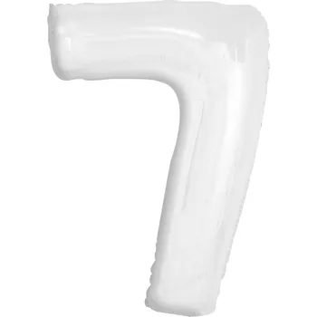 Fóliový balónek bílý číslo 7 - 92 cm