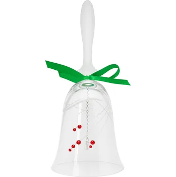 Vánoční dekorace Zvoneček Kathy 16 cm čirá