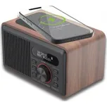 CARNEO W100 Rádio DAB+,FM,BT,Wireless charge WOOD (8588007861937)