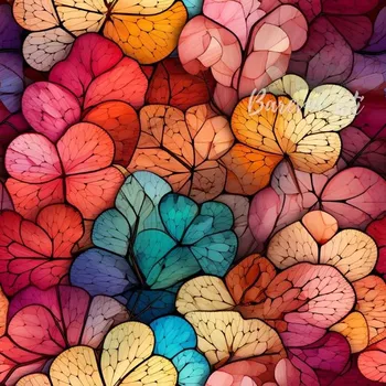 Úplet, Podzimní dřevolisty (E) (Top kvalitní úplet Bella digitisk)