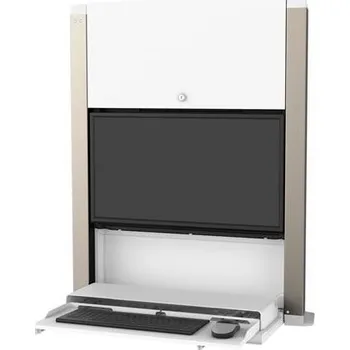 Televizní držák ERGOTRON CareFit Enclosure (snow white), uzamykatelný systém na stěnu, mon.(aio) kláv. myš