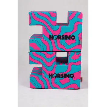 HORSIMO Stojan na kavalety HORSIMO, 2 ks, 30x30x40 cm, pink/turquise