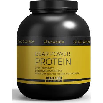 Protein Bear Foot Nutrition Bear Foot Bear Power Protein 2300g, syrovátkový koncentrát CFM, izolát a hydrolyzát Varianta: Jahoda