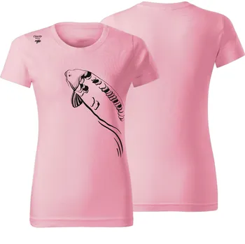Giants fishing Tričko dámské růžové Plavající kapr