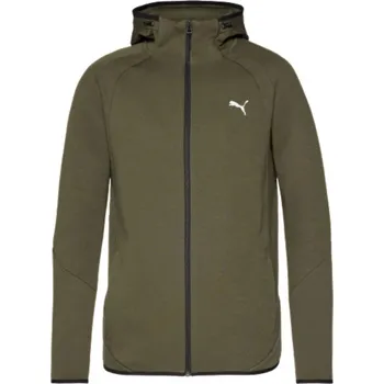 Pánská mikina Puma Evostripe FZ Hoodie DK M 68823170 - dark olive XL