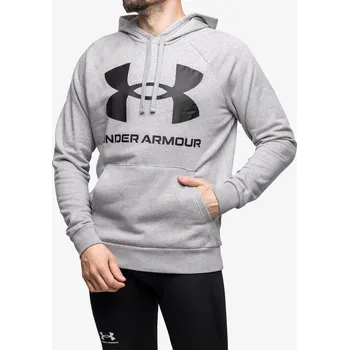 Pánská mikina Mikina Under Armour Rival Fleece Big Logo Hoodie - gray heather