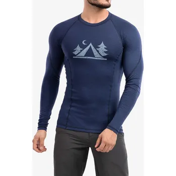 Termoaktivní mikina Sensor Merino DF Tee L/S - deep blue camp