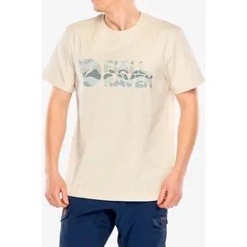 Pánské tričko Tričko s potiskem Fjallraven Multicolor Logo T-shirt - chalk white