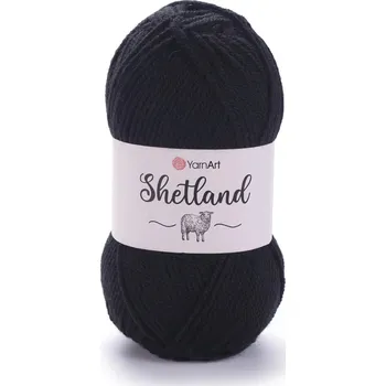 Příze Pletací příze YarnArt SHETLAND 502 černá, klasická 100g/220m