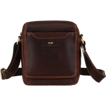 Kabelka Módní pánská kožená crossbody taška Peterson Pando, koňaková