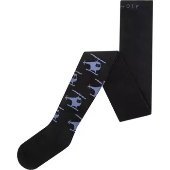 Dětské punčocháče WOLF P2316 černé s vrtulníky vel.110/116