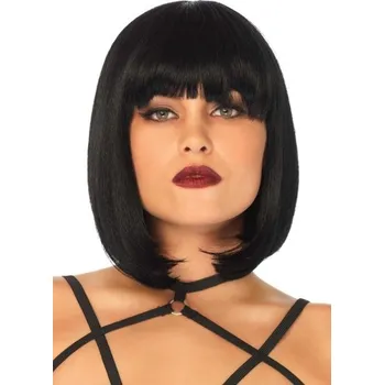 Pánské erotické prádlo Leg Avenue Paruka s ofinou Short Natural Bob černá krátká