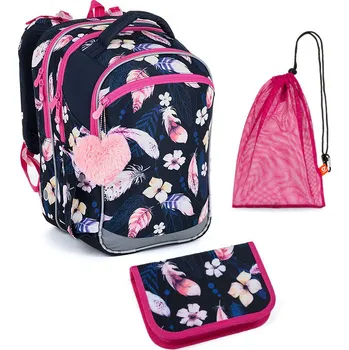 Školní batoh Střední set do školy Topgal COCO, s pírky