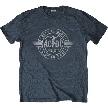 AC/DC Tričko Rock or Bust Unisex Heather Grey S