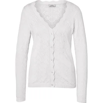 Dámský svetr 703886 - Tchibo - Pletený svetr s ažurovým vzorem - pro ženy - vel. S 36/38 - barva: bílá