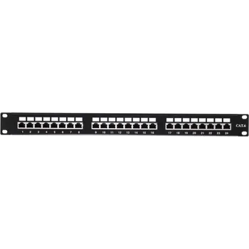 Patch panel NETRACK 104-07 patch panel 19 24-ports cat. 6 FTP with shelf
