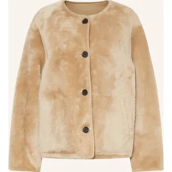 Dámský kabát Arma Dámská Oboustranná Kožená Bunda Lucine, béžová, 36