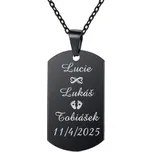 Šperky4U Personalizovaný ocelový přívěsek + očkový řetízek - OPD515