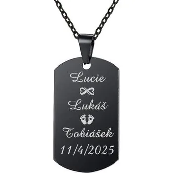 Přívěsek Šperky4U Personalizovaný ocelový přívěsek + očkový řetízek - OPD515