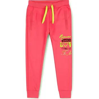 Dívčí tepláky - KUGO M6013, lososová Barva: Lososová, Velikost: 134