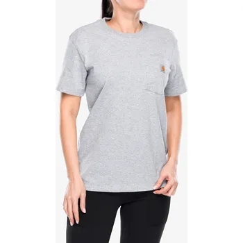 Dámské tričko Bavlněné tričko dámské Carhartt Workwear Pocket S/S T-Shirt - heather grey