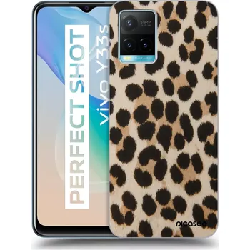 Pouzdro na mobilní telefon Picasee silikonový černý obal pro Vivo Y33s - Brown Tiger