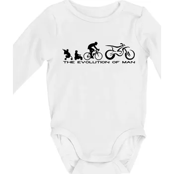 Kojenecký body Evolution of man (Enduro) - Body kojenecké s dlouhým rukávem - Dlouhý r. do 3 měs ( Bílá )