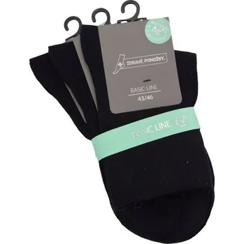 Dámské ponožky Zdravé ponožky unisex zkrácené jednobarevné ponožky s volným lemem a ionty stříbra mix1 43-46