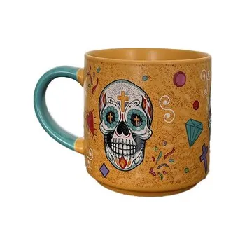 Stolování Porcelánový hrnek - velký - Lebka - Mexiko