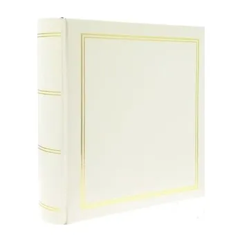 Album foto kieszeniowy, szyty, biało złoty 10x15, 200 zdjęć. Wymiary albumu 21x22cm.