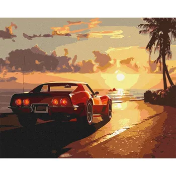 Ideyka Malování podle čísel - Cesta podél pobřeží art_selena_ua 40 x 50 cm