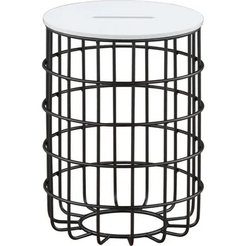 Konferenční stolek Konferenční stolek GARTOREL, bílý/černý + vyzvednutí ZDARMA