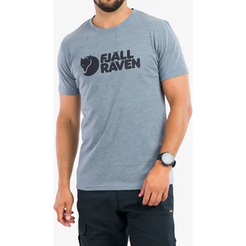 Pánské tričko Tričko Fjallraven Logo T-shirt - uncle blue/melange