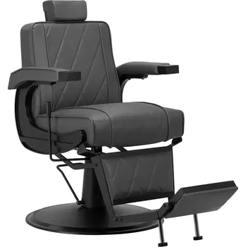 Kadeřnické křeslo Barber křeslo BM88066B - šedé s černým rámem