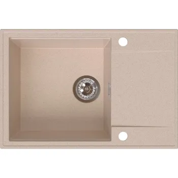 Granitový dřez Sink Quality Sink55, kuchyňský granitový dřez 680x460x215 mm, béžová, SKQ-SINK.P.1KDO
