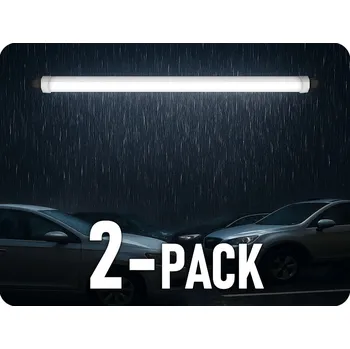 LED voděodolná lampa 36W, 4320lm (120lm/W), IP65, 120cm/2-PACK! Studená bílá