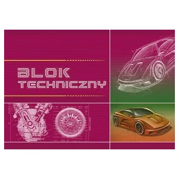 Set školních potřeb Blok techniczny A4 biały 10 kartek 10szt/opak