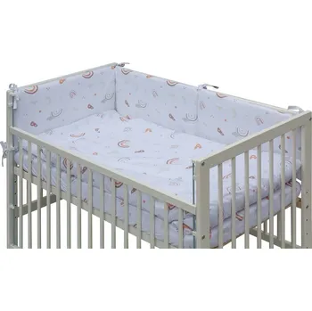 Dětská postýlka Scarlett Dětská postýlka bílá s kompletní výbavou 120 x 60 cm Monta