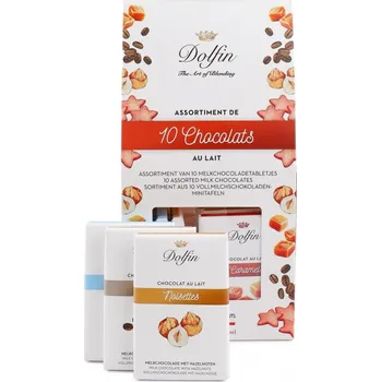Cukrovinka Dolfin Kolekce mléčných čokolád 5 příchutí 100 g