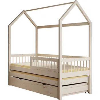 Postel ADRK Rozkládací postel ARTES, CH-ART-P-200-M, 200x90 cm s matrací, borovice