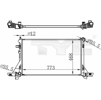 Chladič motoru Chladič, chlazení motoru TYC 728-0064