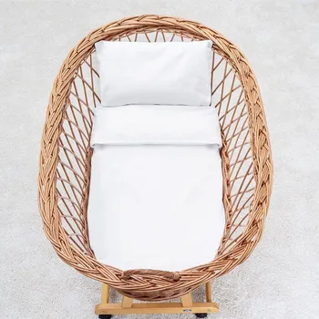 Povlečení Ložní povlečení Makian 80 x 80 cm polštář 35 x 40 cm – jednobarevné bílé z prodyšné bavlny pro alergiky