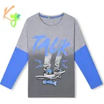 Chlapecké triko - KUGO HC0722, světle šedý melír Barva: Šedá, Velikost: 164