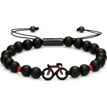 Náramek Korálkový náramek Sailbrace Bike Beaded Bracelet Barva: černá / červená