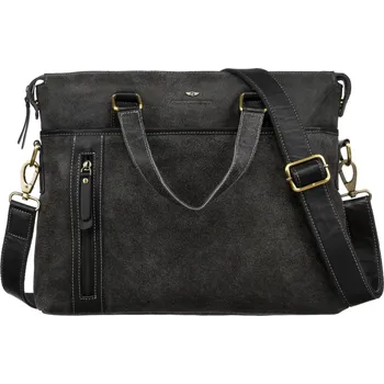 Kabelka Módní pánská kožená business taška Peterson Villy, černá