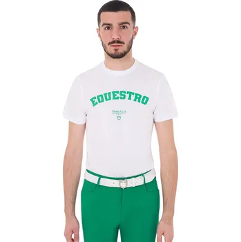Pánské tričko EQUESTRO Triko bavlněné Horse Club Equestro, pánské, bílé M