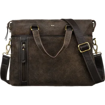 Kabelka Módní pánská kožená business taška Peterson Villy, hnědá